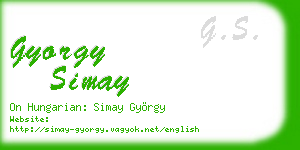 gyorgy simay business card